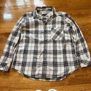 Aritzia TNA Plaid Buttonup Top